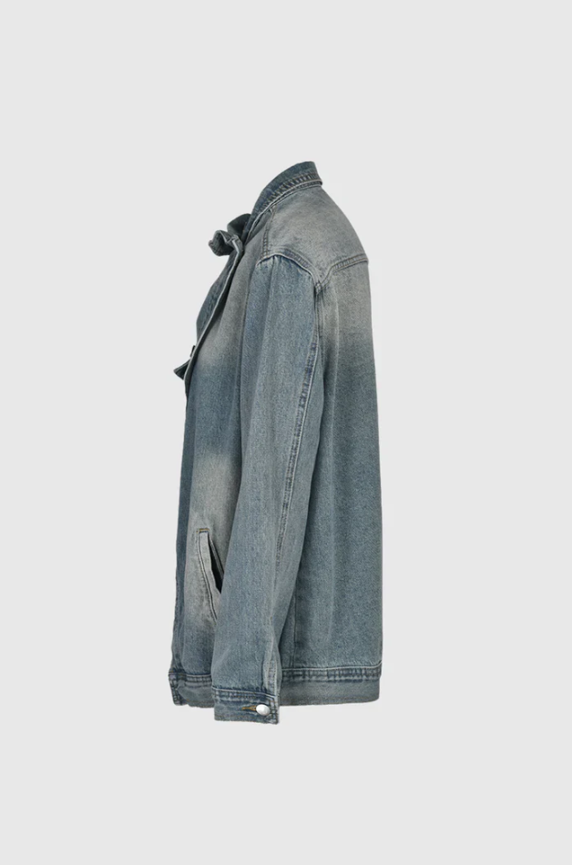 Women's Artistic Denim Jacket - Bold & Creative Style