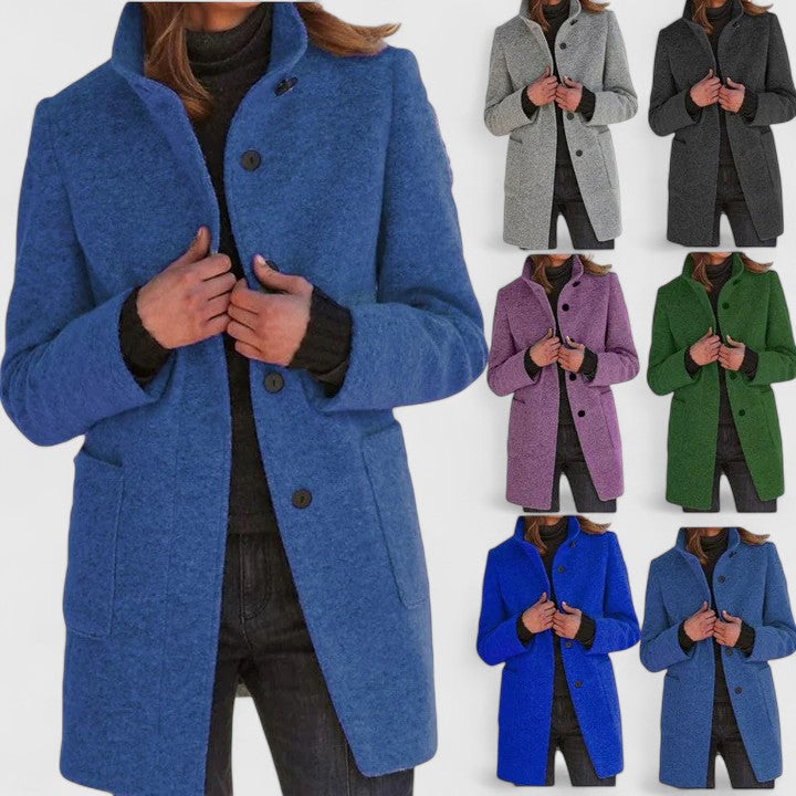 Women's Classic Tailored Coat - Effortless Sophistication