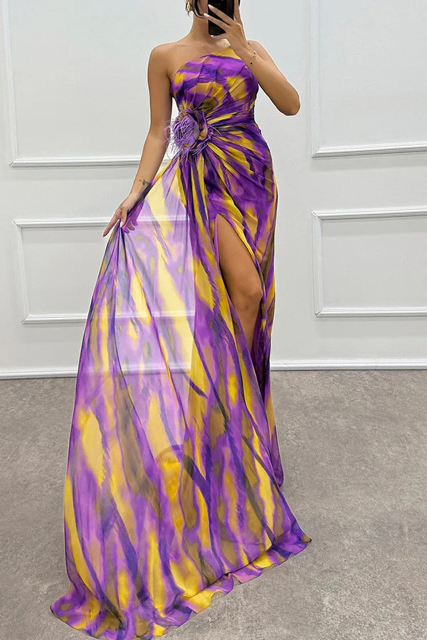 Women's Vibrant Draped Dress - Striking Summer Soirée