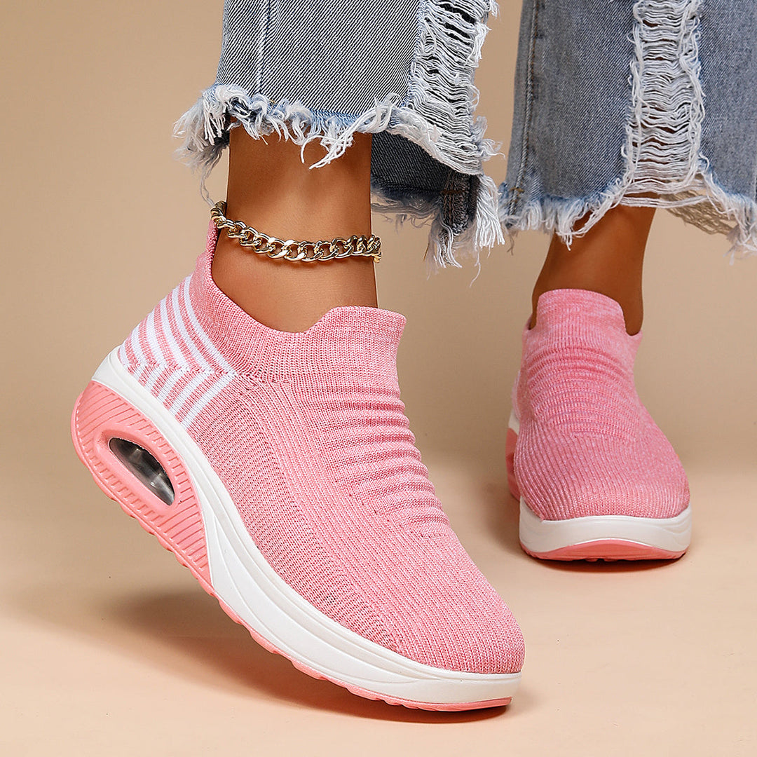 Women's Knit Air Cushion Sneakers - Orthopedic Comfort