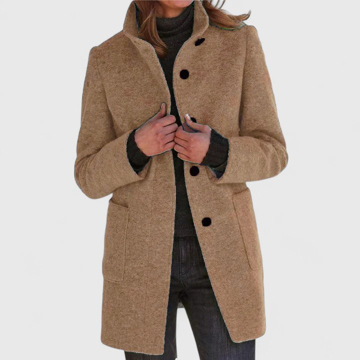 Women's Classic Tailored Coat - Effortless Sophistication