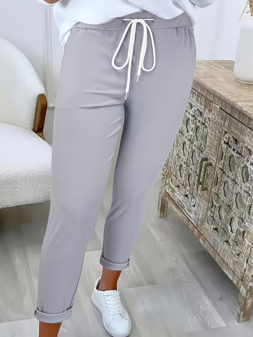 Women's Soft Drawstring Trousers - Effortless Comfort