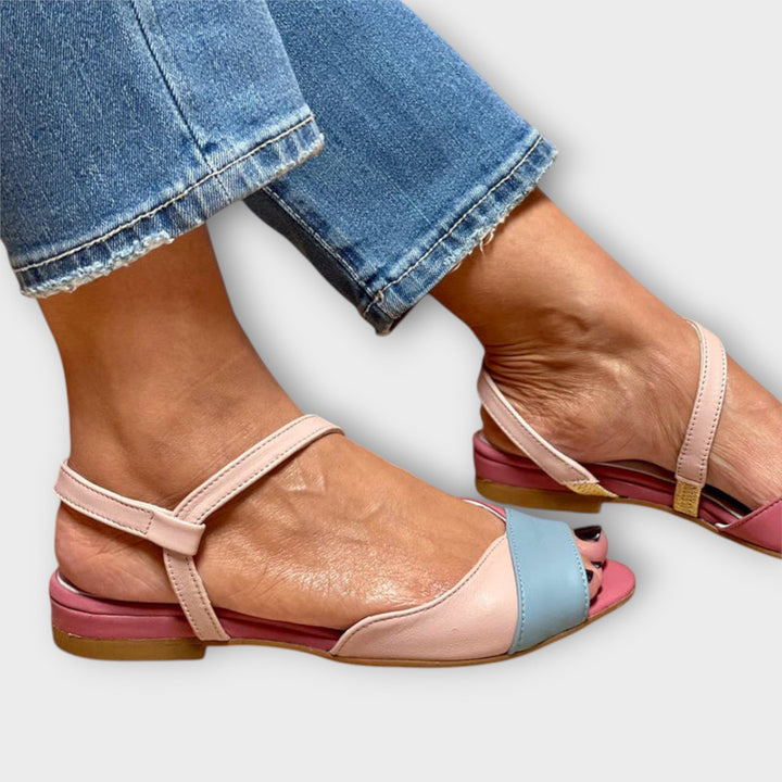 Women's Color Block Heels in Roselina Pink - Everyday Charm