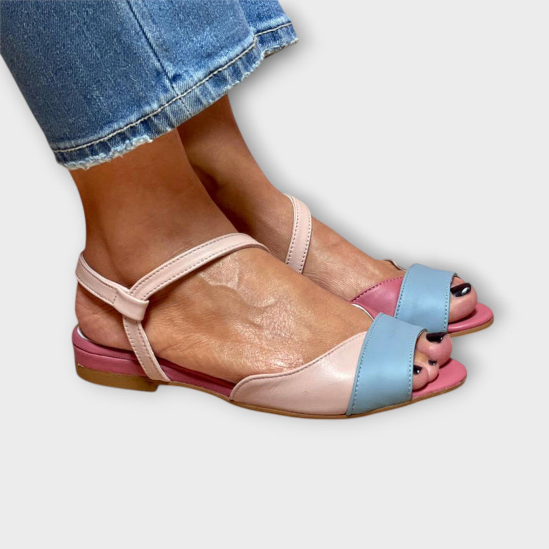 Women's Color Block Heels in Roselina Pink - Everyday Charm