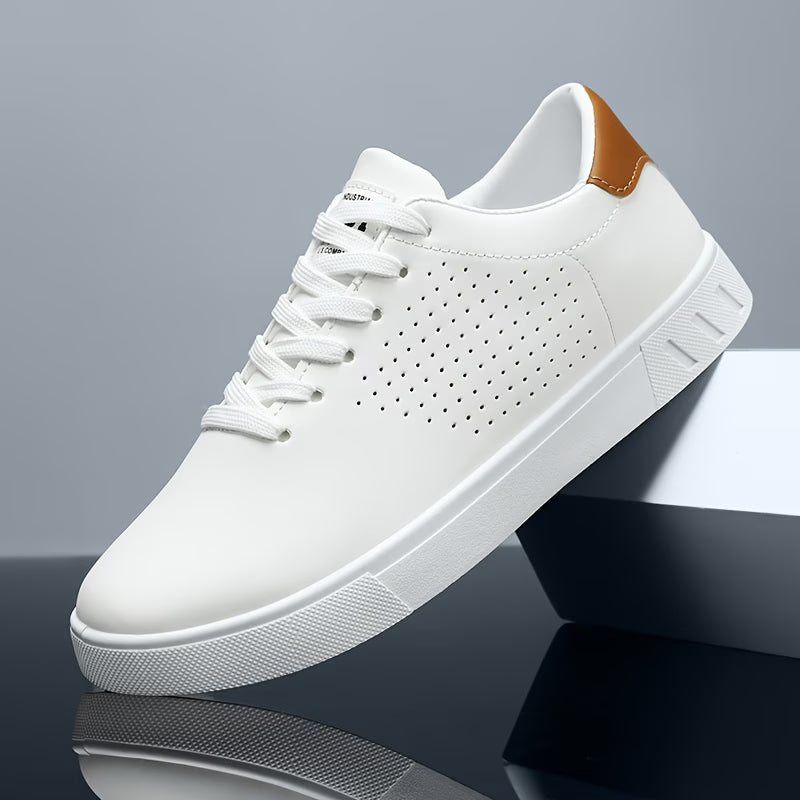 Men's Perforated Court Trainers – Minimalist Everyday Sneakers