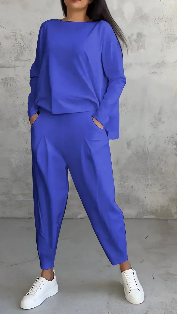Women's Tailored Two-Piece Set - Effortless Style & Comfort