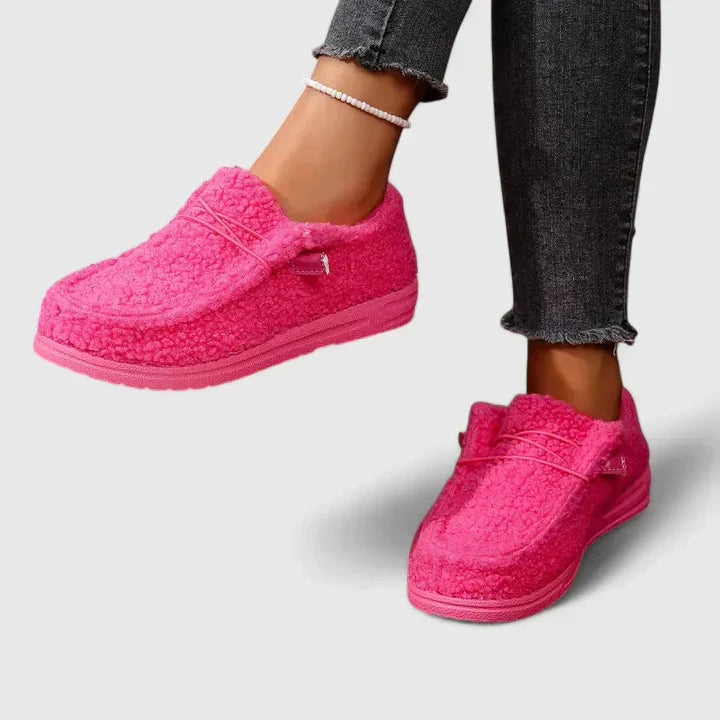 Women's Cozy Sherpa Loafers - Plush Slip-Ons for Everyday Warmth