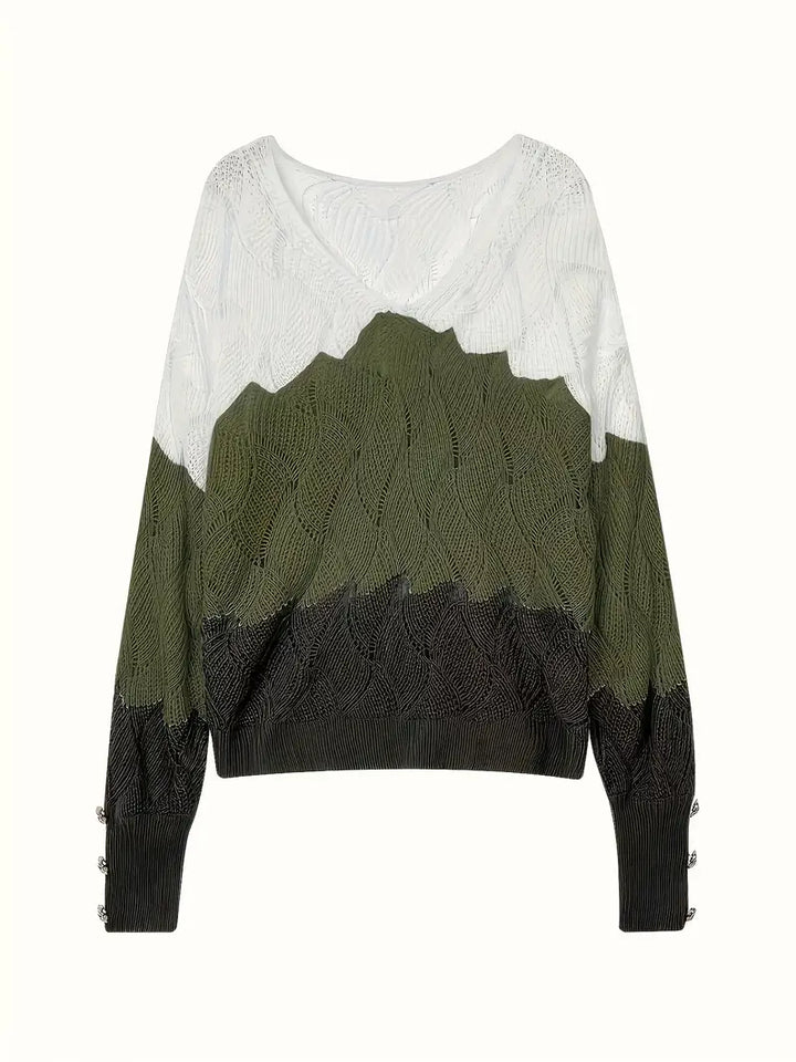 Women's Cozy Wave Knit Sweater - For Effortless Layering
