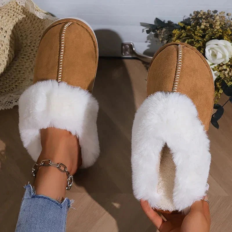 Women's Hailey Fur-Lined House Slippers - Cozy Warmth