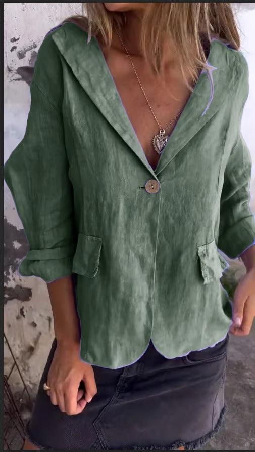 Women's Lightweight Retro-Inspired Blazer - Polished & Comfortable