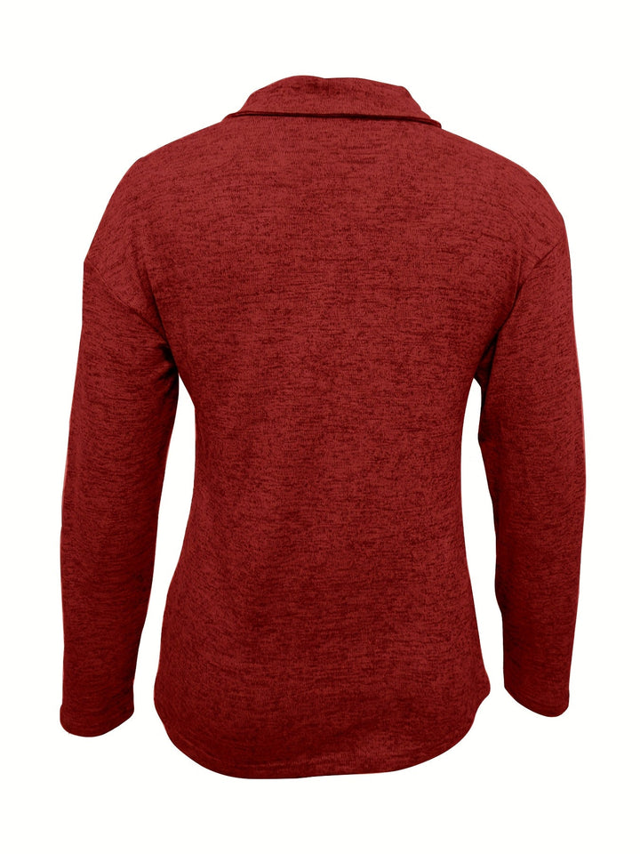 Women's Zip Collar Blouse - Effortless Everyday Style