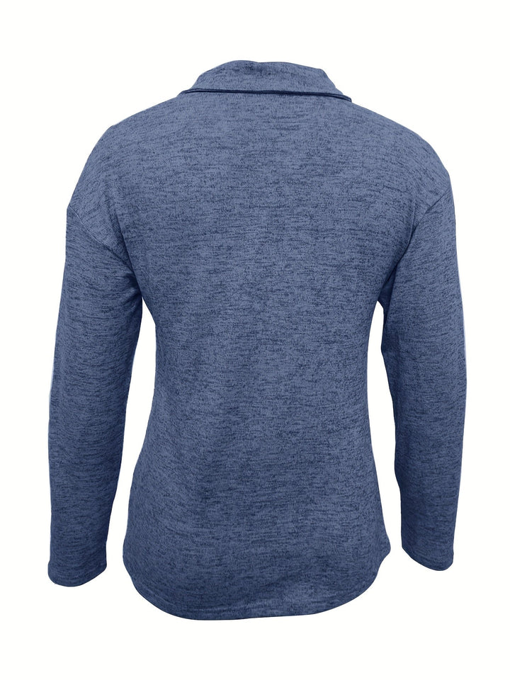 Women's Zip Collar Blouse - Effortless Everyday Style