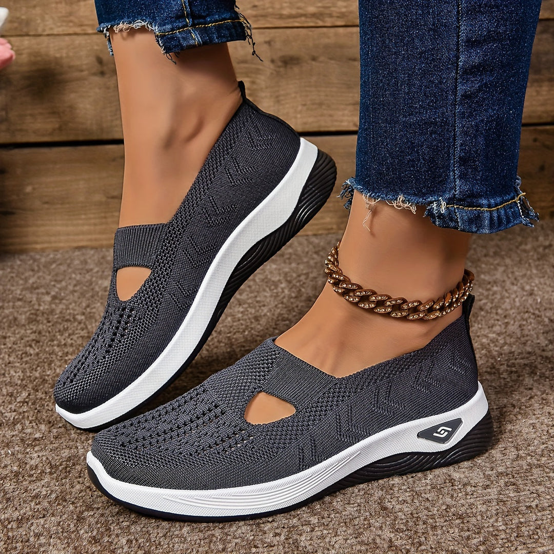 Women's Breathable Knit Slip-On Sneakers - Effortless Daily Comfort