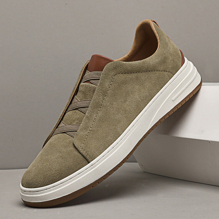 Men's Suede Slip-On Sneakers – Cushioned Everyday Trainers