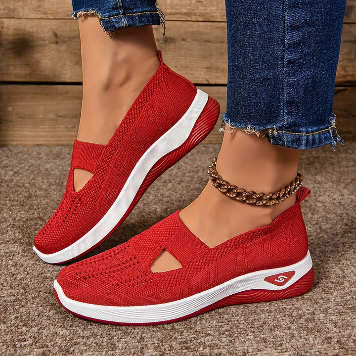 Women's Breathable Knit Slip-On Sneakers - Effortless Daily Comfort