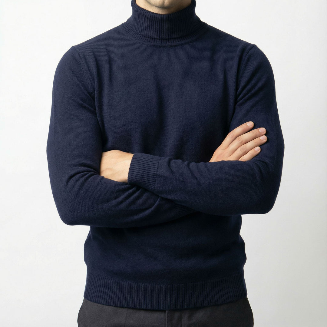 Men's Merino Wool Turtleneck Jumper – Warm Winter Knit