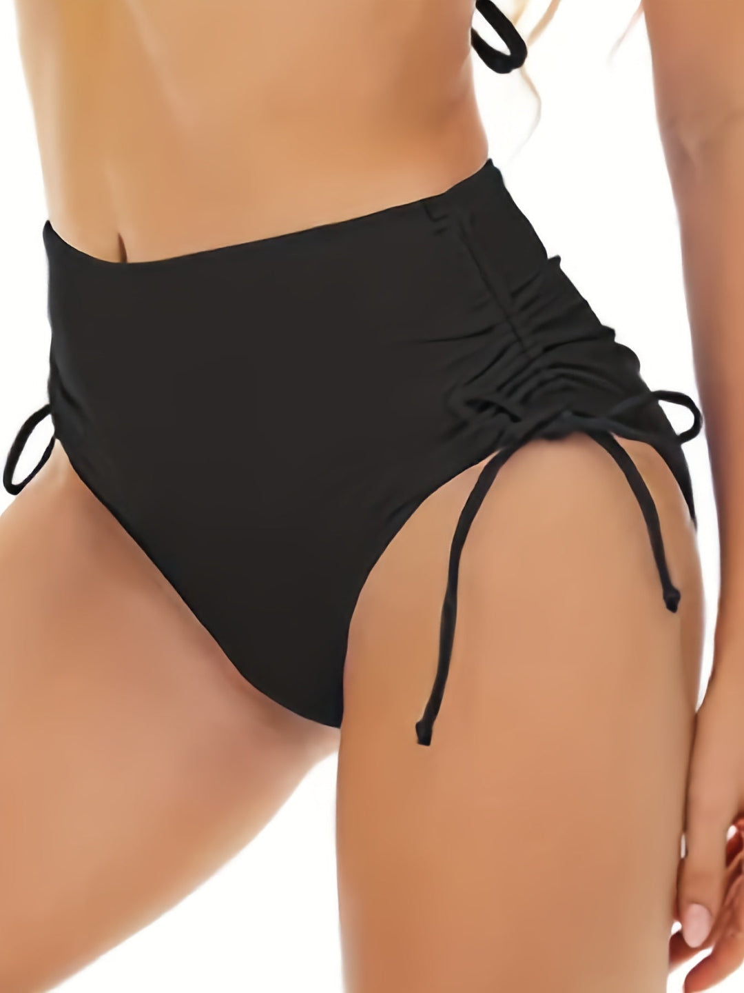 Women's Black High-Waisted Bikini - Flattering Summer Essential