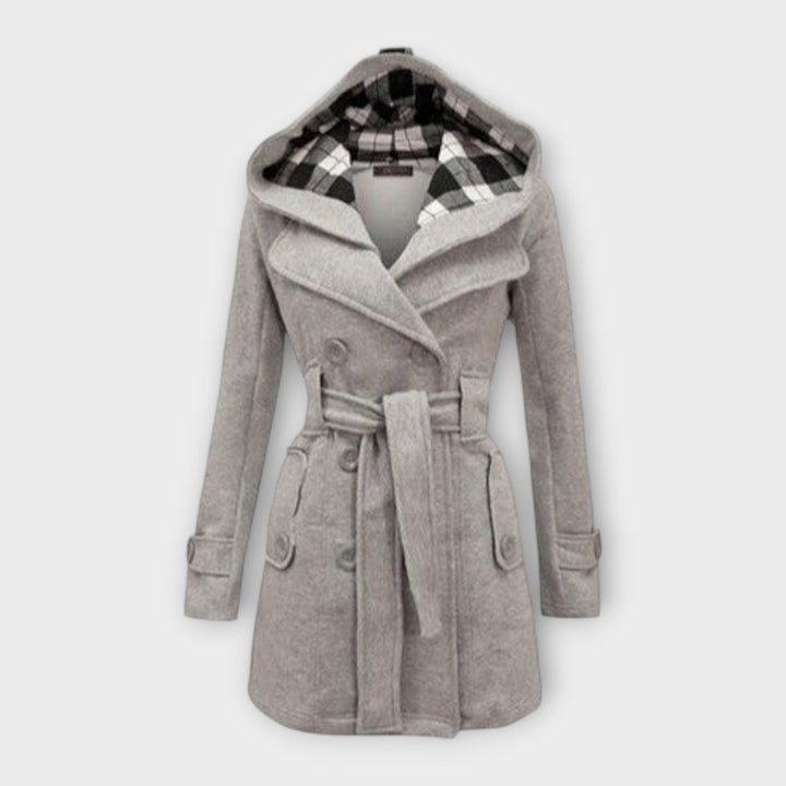 Women's Colette Hooded Trench Coat - Elegant & Warm