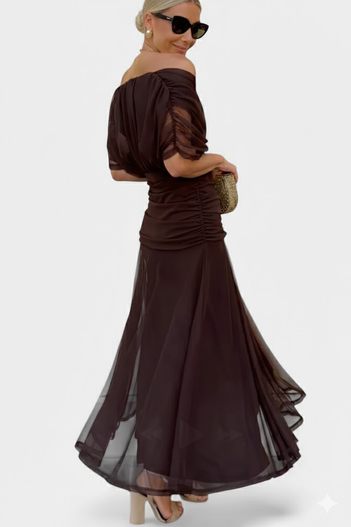 Women's Floral V-Neck Maxi Dress - Elegant & Romantic
