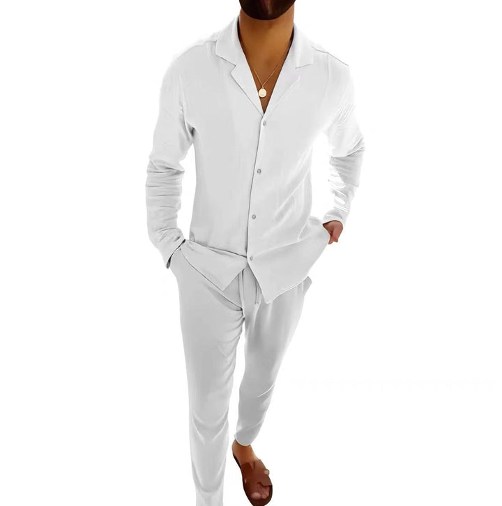 Men's Linen Summer Two-Piece Set - Breezy Warm-Weather Comfort