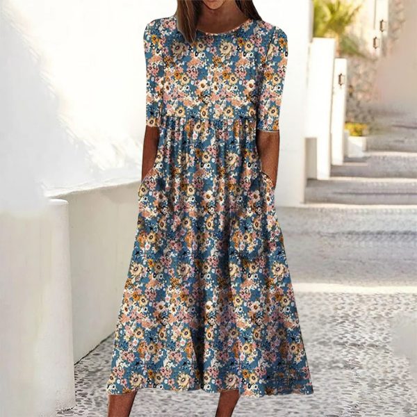 Women's Colette Floral Flowing Maxi Dress - Effortless Everyday