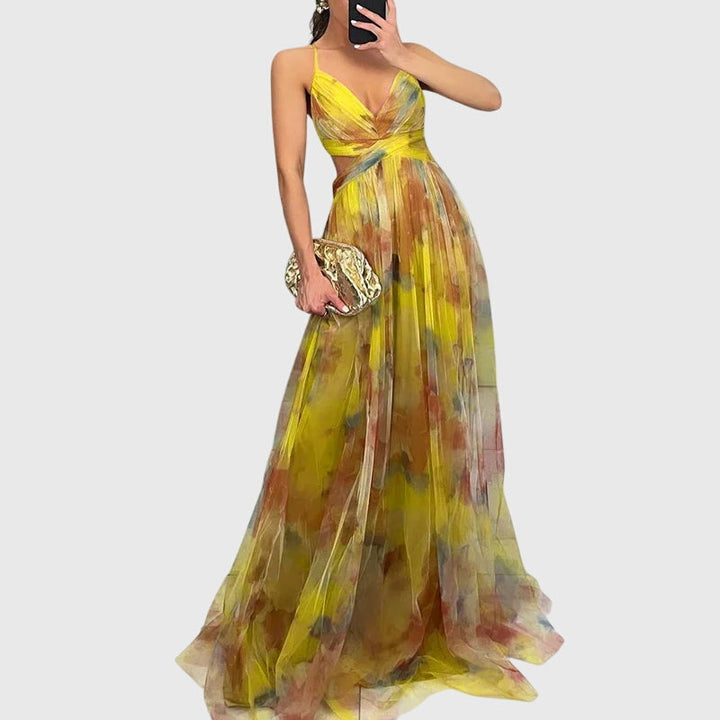 Women's Floral Print Maxi Dress - Effortless Summer Elegance