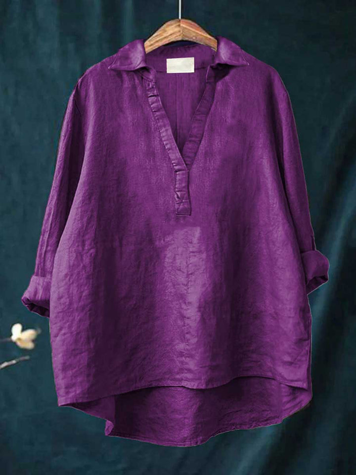 Women's Linen Elegant Summer Blouse - Lightweight & Breathable