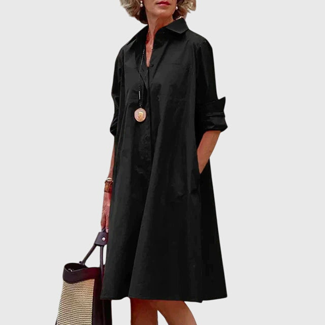 Women's Elegant Dress with Pockets - Everyday Chic