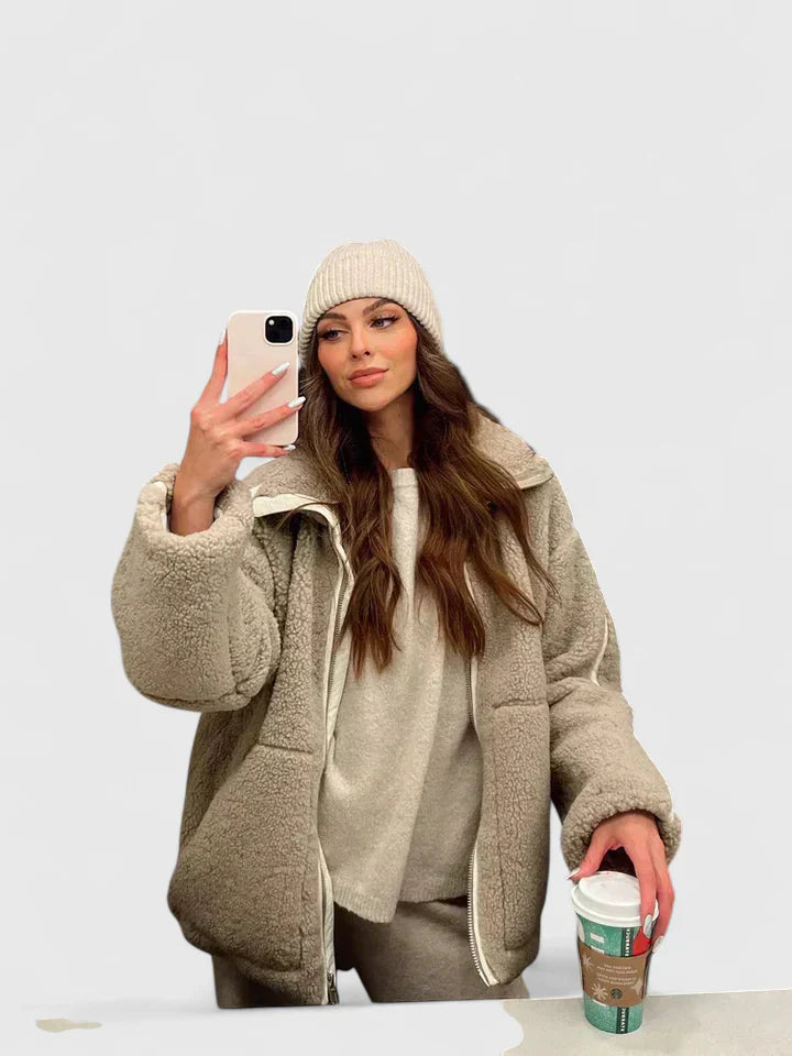 Women's Brooke Cozy Sherpa Zip Jacket - Everyday Warm Comfort