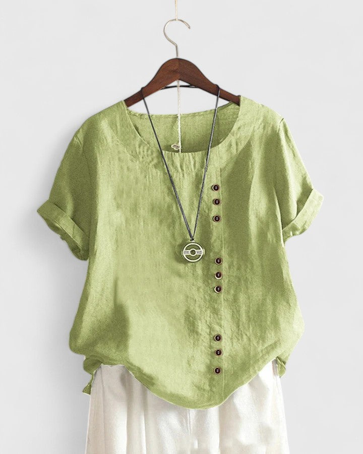 Women's Short Sleeve Blouse - Comfortable & Versatile Everyday