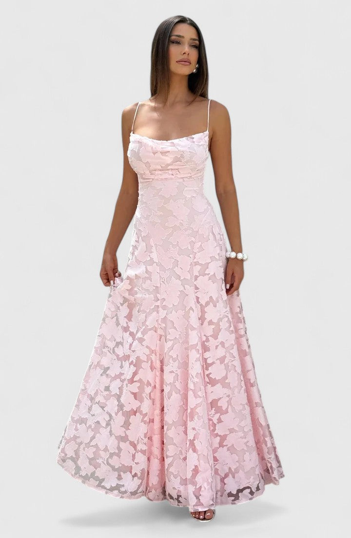 Women's Cowl Neck Maxi Dress - Elegant & Effortless
