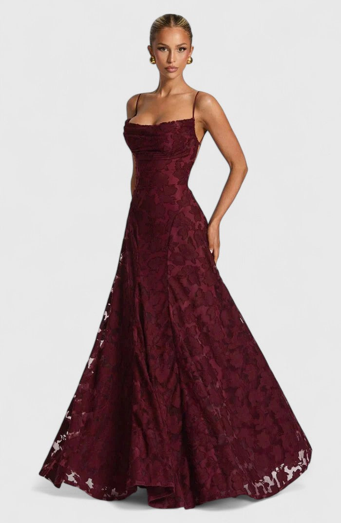 Women's Cowl Neck Maxi Dress - Elegant & Effortless