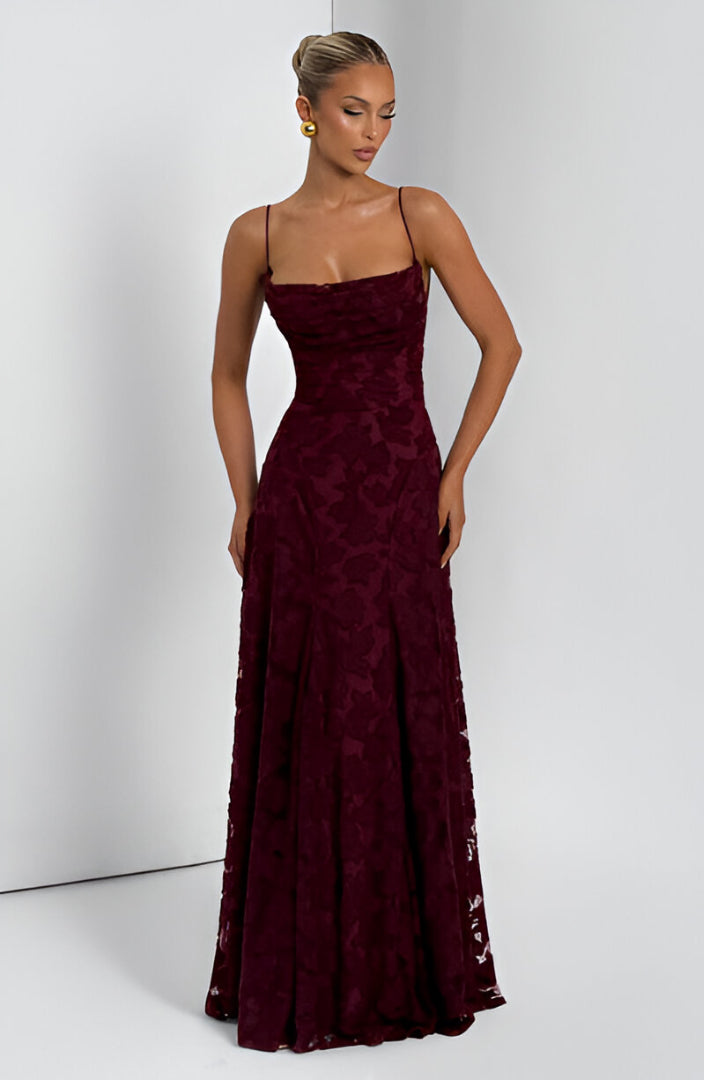 Women's Lace Corset Maxi Dress - Timeless Elegance