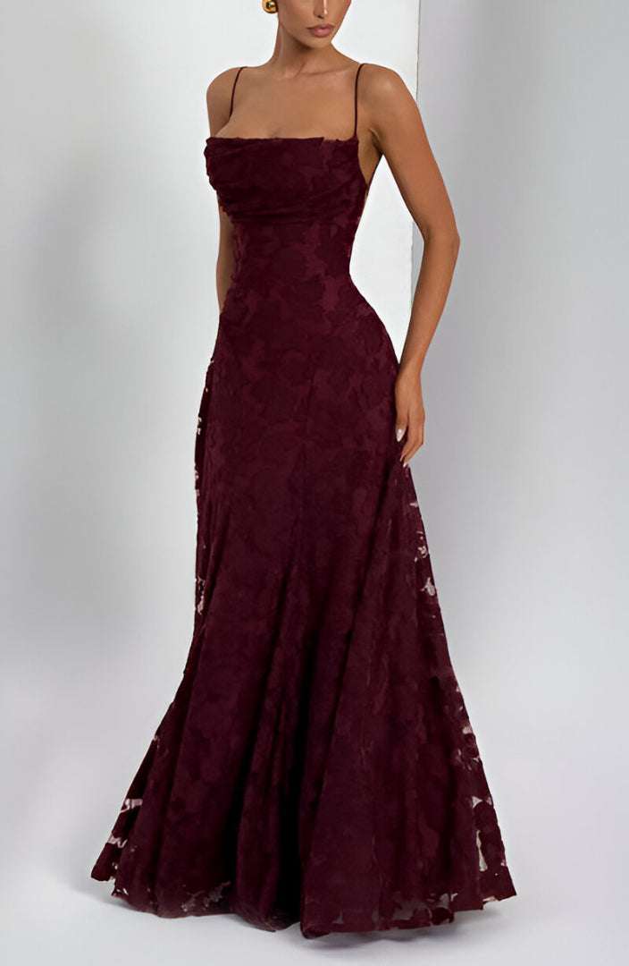 Women's Lace Corset Maxi Dress - Timeless Elegance