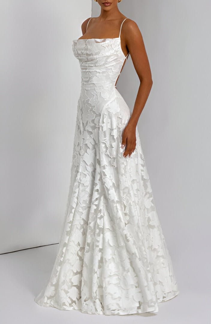 Women's Lace Corset Maxi Dress - Timeless Elegance
