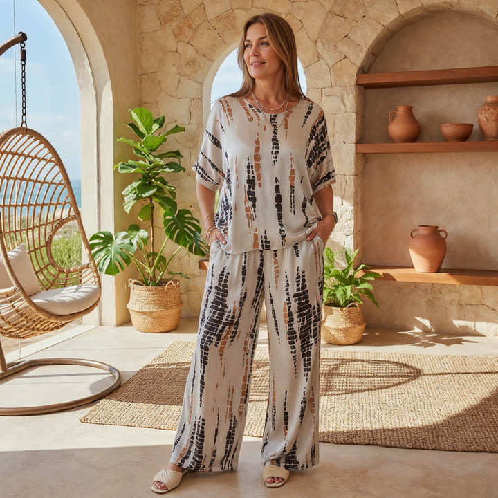 Women's Casual Printed Two-Piece Set - Effortless Style and Comfort