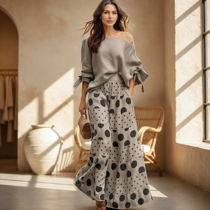 Women's Polka Dot Two-Piece Set - Breezy Weekend Style