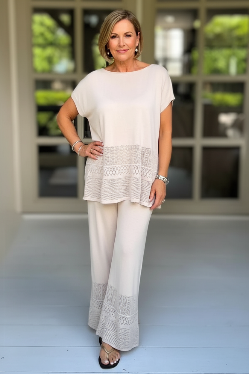 Women's Elodie Timeless Comfy Two-Piece Set - Everyday Elegance