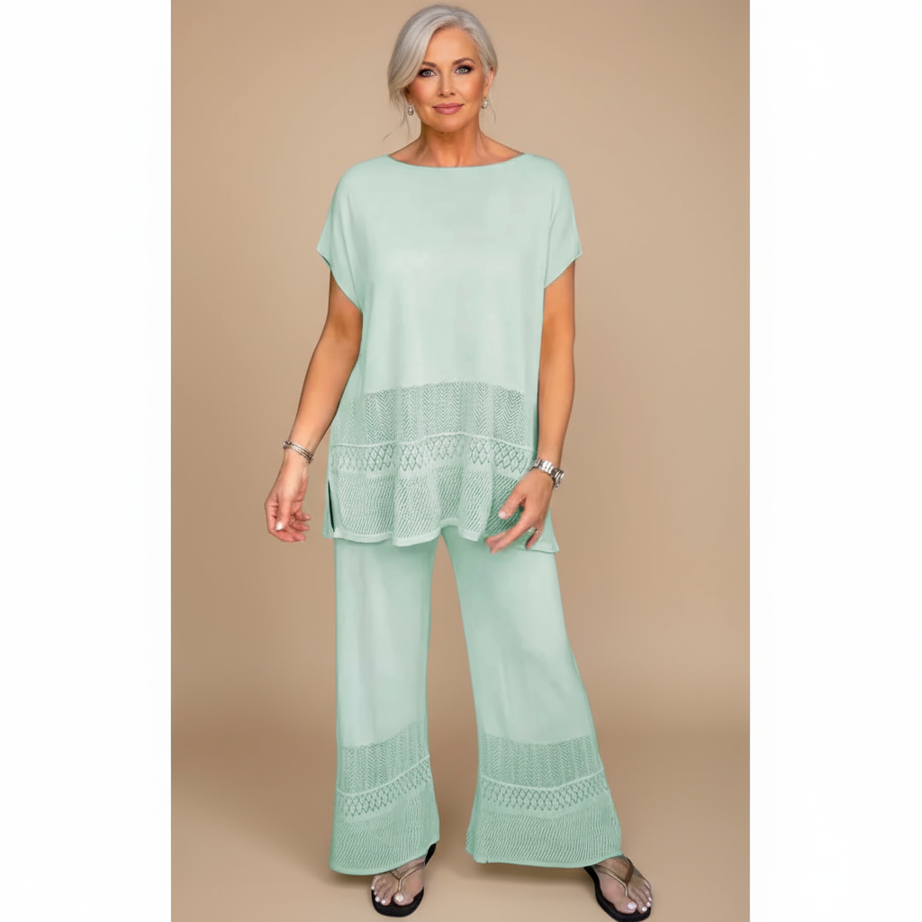 Women's Elodie Timeless Comfy Two-Piece Set - Everyday Elegance