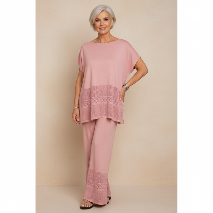 Women's Elodie Timeless Comfy Two-Piece Set - Everyday Elegance