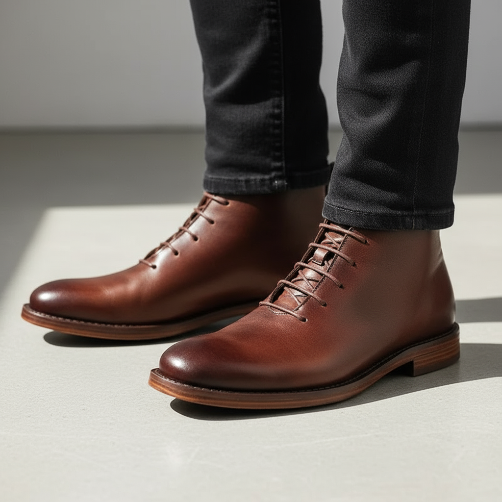 Men's Full-Grain Leather Boots – Goodyear-Welted Dress Boots