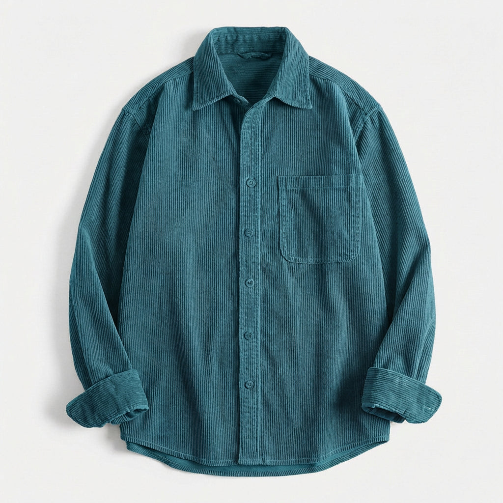 Men's Corduroy Overshirt – Soft Cotton Cord Shacket for Layering