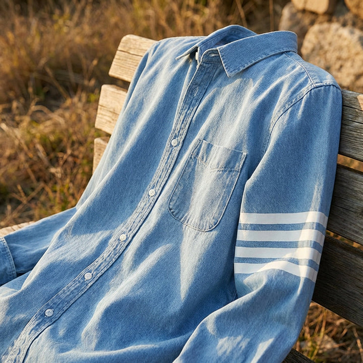 Men's Denim Shirt – Lightweight Cotton Western Shirt