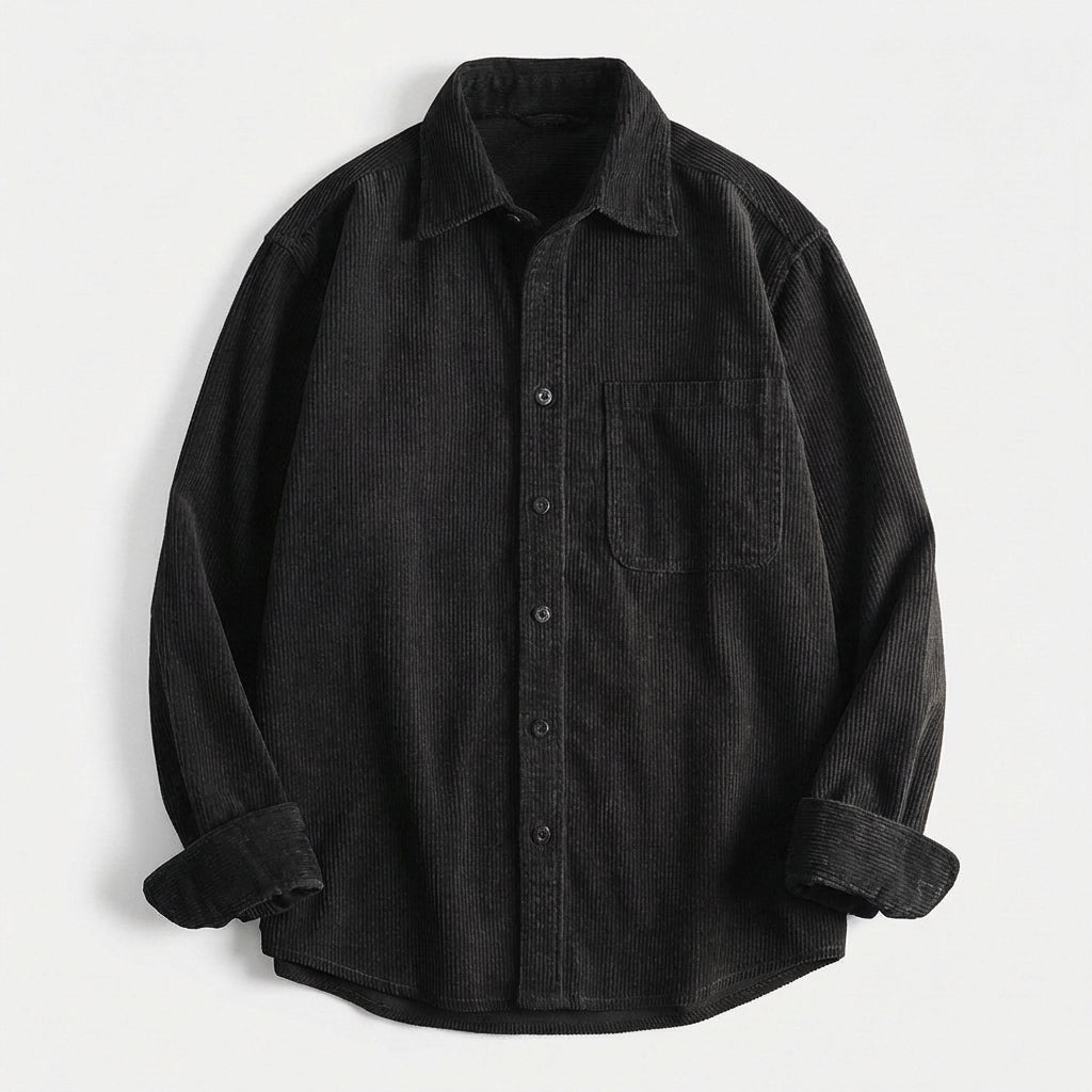 Men's Corduroy Overshirt – Soft Cotton Cord Shacket for Layering