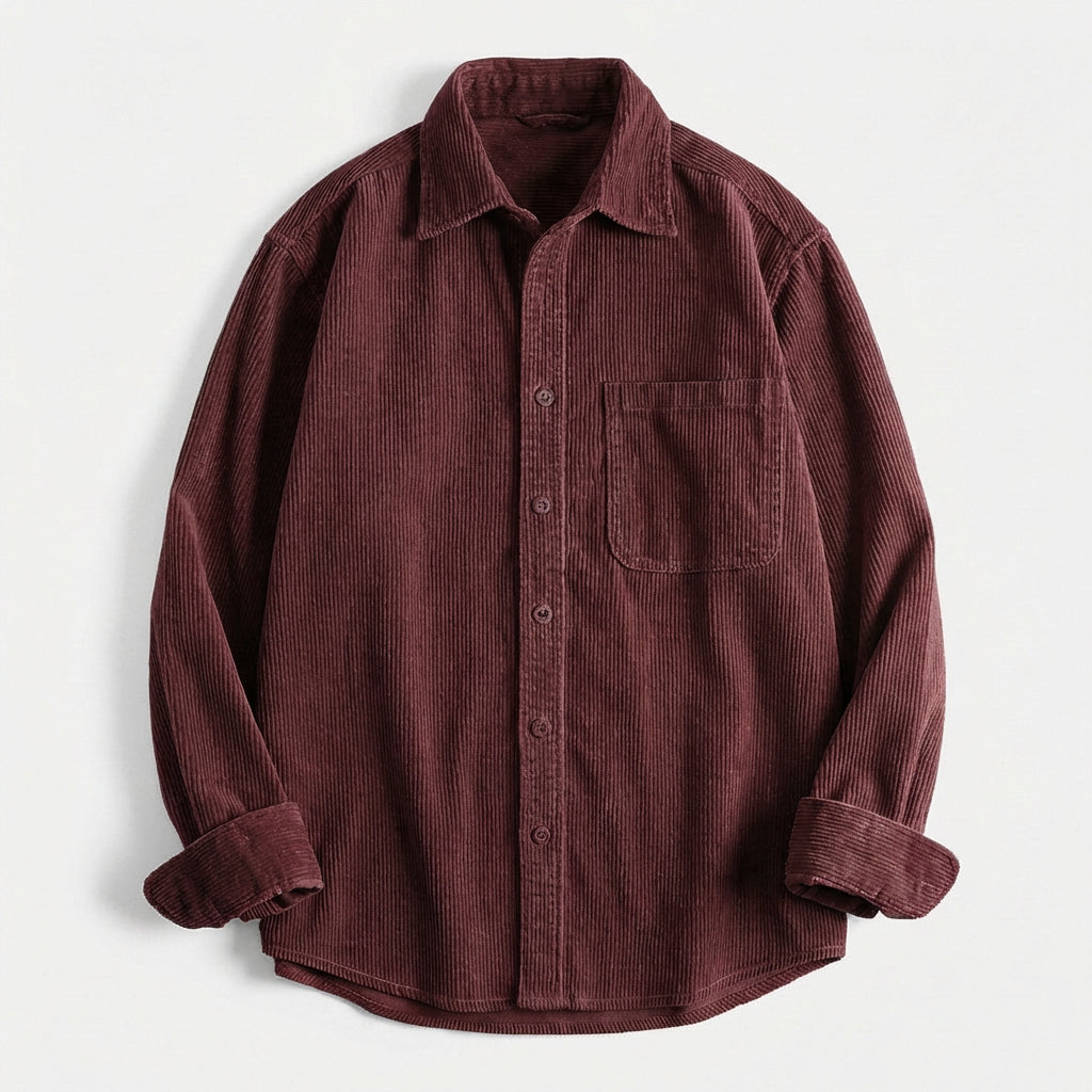 Men's Corduroy Overshirt – Soft Cotton Cord Shacket for Layering