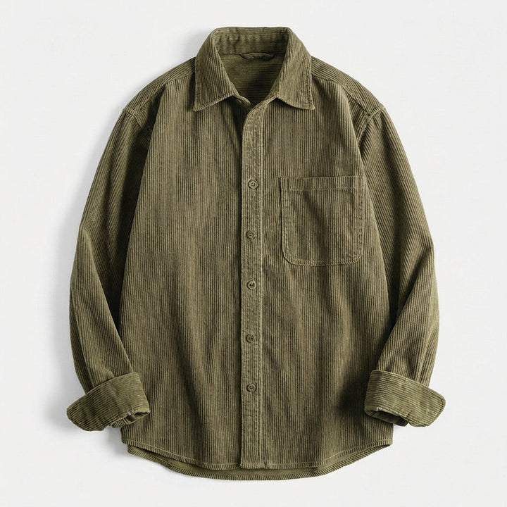 Men's Corduroy Overshirt – Soft Cotton Cord Shacket for Layering