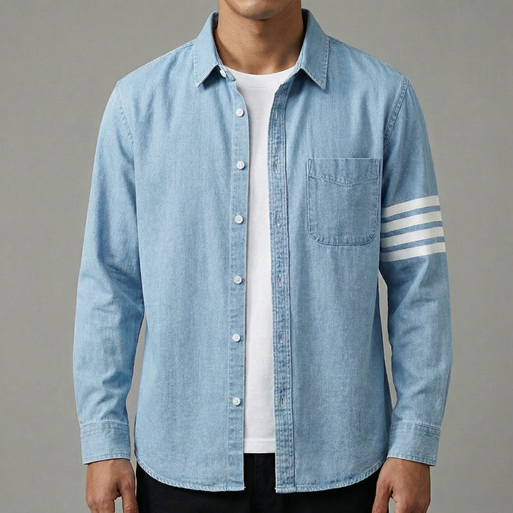Men's Denim Shirt – Lightweight Cotton Western Shirt