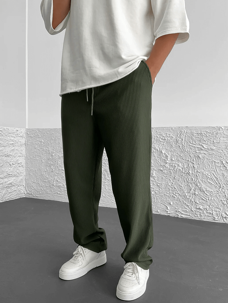 Men's Finn Ribbed Knit Joggers – Relaxed Fit Casual Trousers