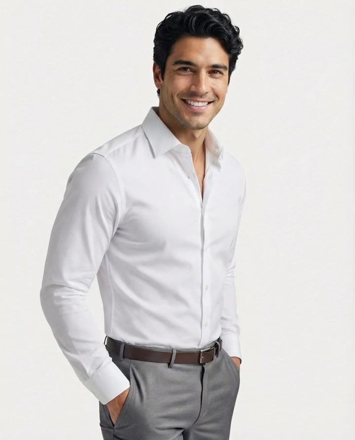 Men's Stretch Dress Shirt – Wrinkle-Resistant Office Shirt