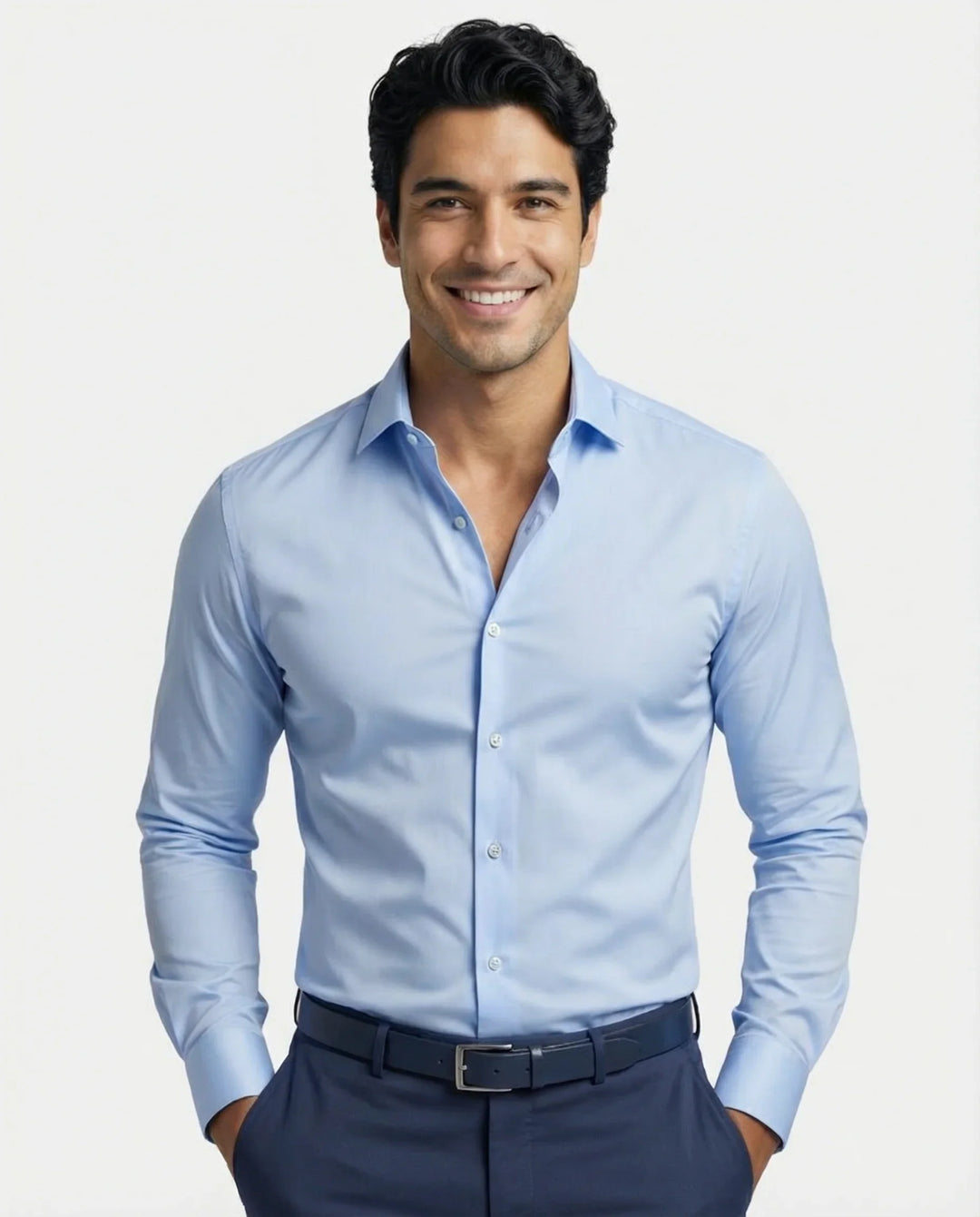 Men's Stretch Dress Shirt – Wrinkle-Resistant Office Shirt